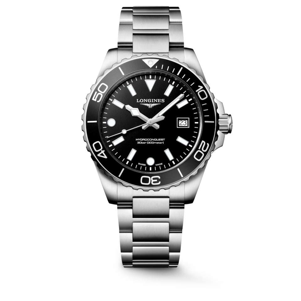 Hydroconquest Siyah 42mm Quartz