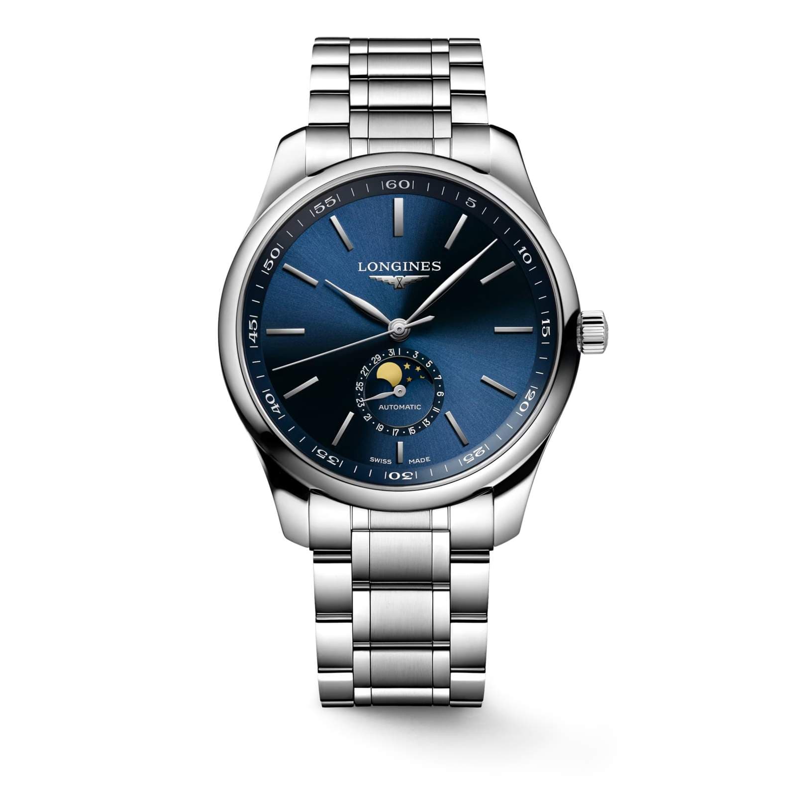 Longınes Master Collectıon Moonphase – Mavi Gün Işını