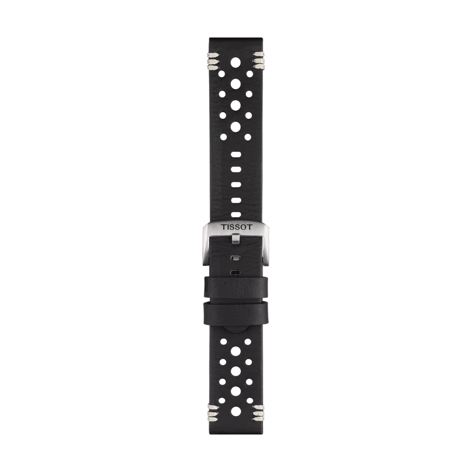Tissot siyah deri kayış boynuz aralığı 22 mm