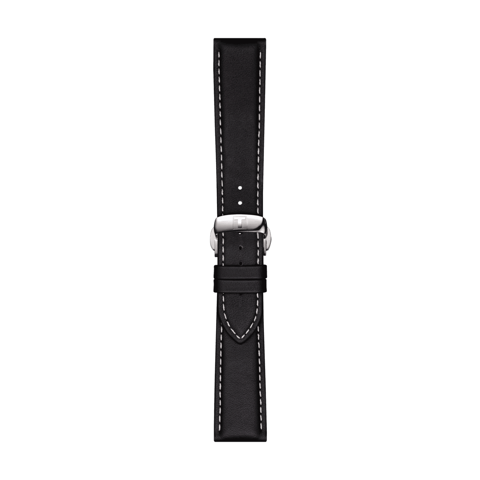 Tissot siyah deri kayış boynuz aralığı 21 mm