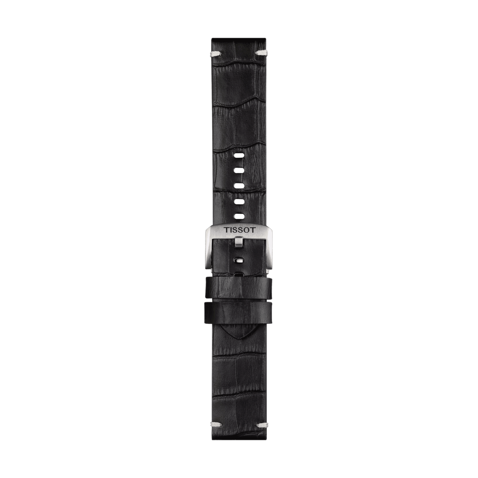 Tissot siyah deri kayış boynuz aralığı 22 mm