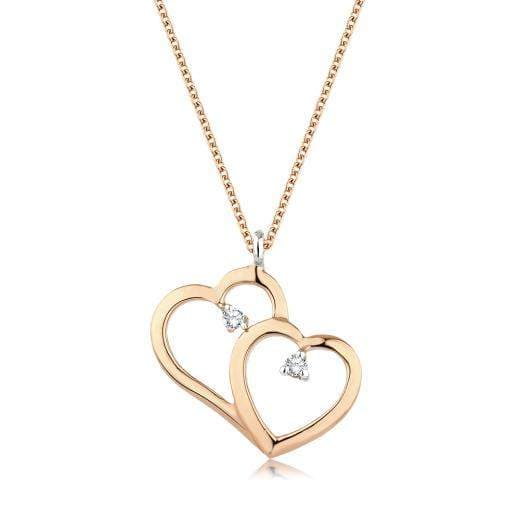 0.03 Karat Pırlanta Heart Kolye