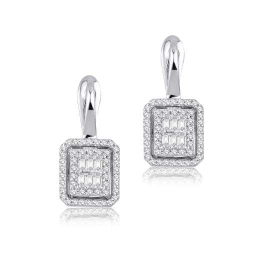 0.51 Karat Pırlanta Laranj Baget Küpe