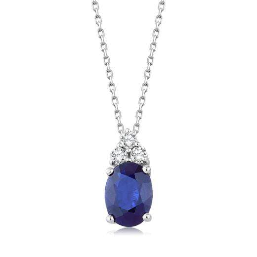 Колье с натуральными сапфирами и бриллиантами · 0.94 ct