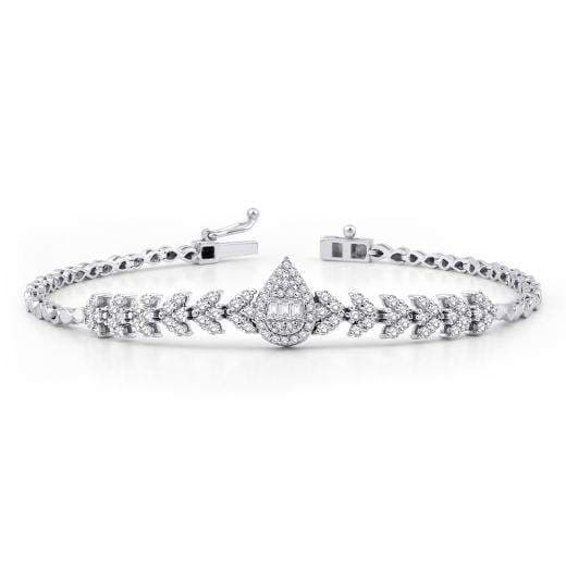Браслет с огранкой багет и бриллиантами · 0.98 ct