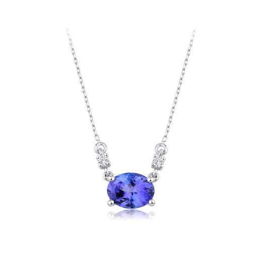 1.50 ct. Diamond Tanzanite Necklace
