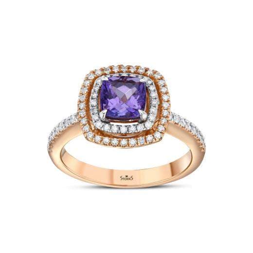 1.56 Karat Pırlanta Tanzanite Yüzük