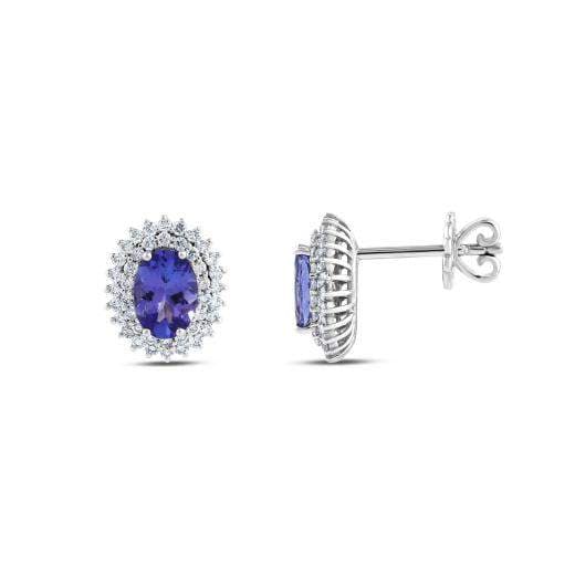 1.84 ct. Diamond Tanzanite Earrings