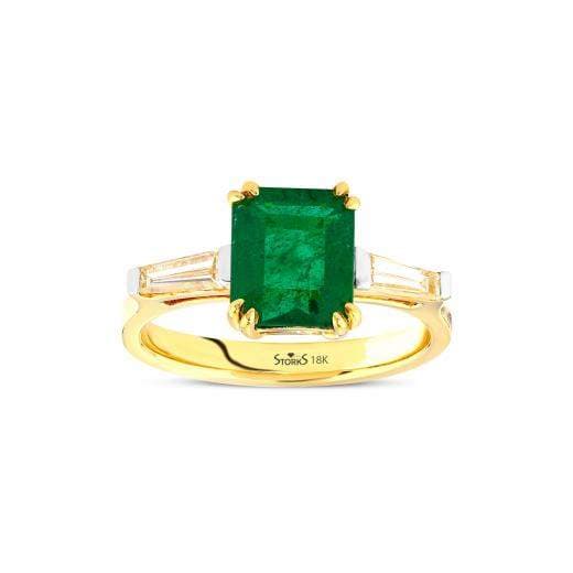 Кольцо с натуральными изумрудами и бриллиантами · 2.61 ct