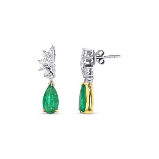 Серьги с натуральными изумрудами и бриллиантами · 2.79 ct