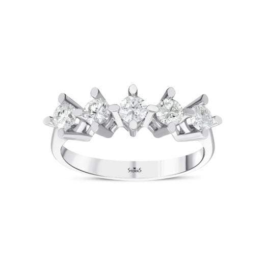 Кольцо с бриллиантами · 0.82 ct