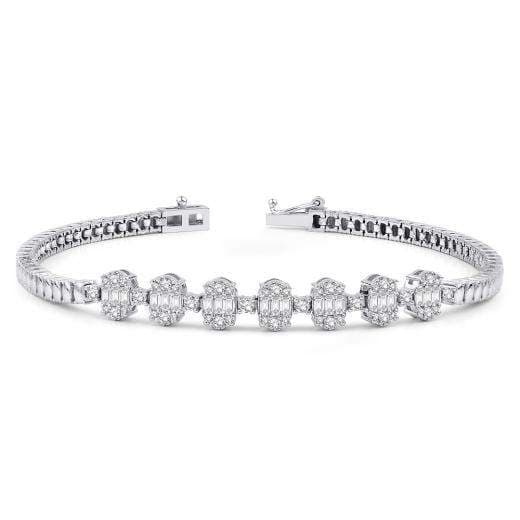 Браслет с огранкой багет и бриллиантами · 1.05 ct