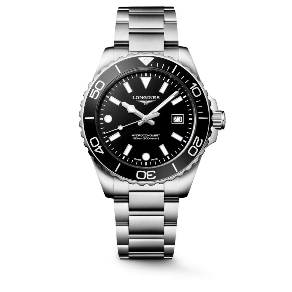 Hydroconquest Siyah 42mm Quartz