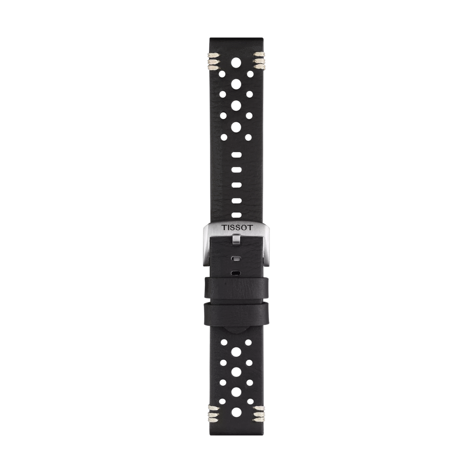 Tissot siyah deri kayış boynuz aralığı 22 mm