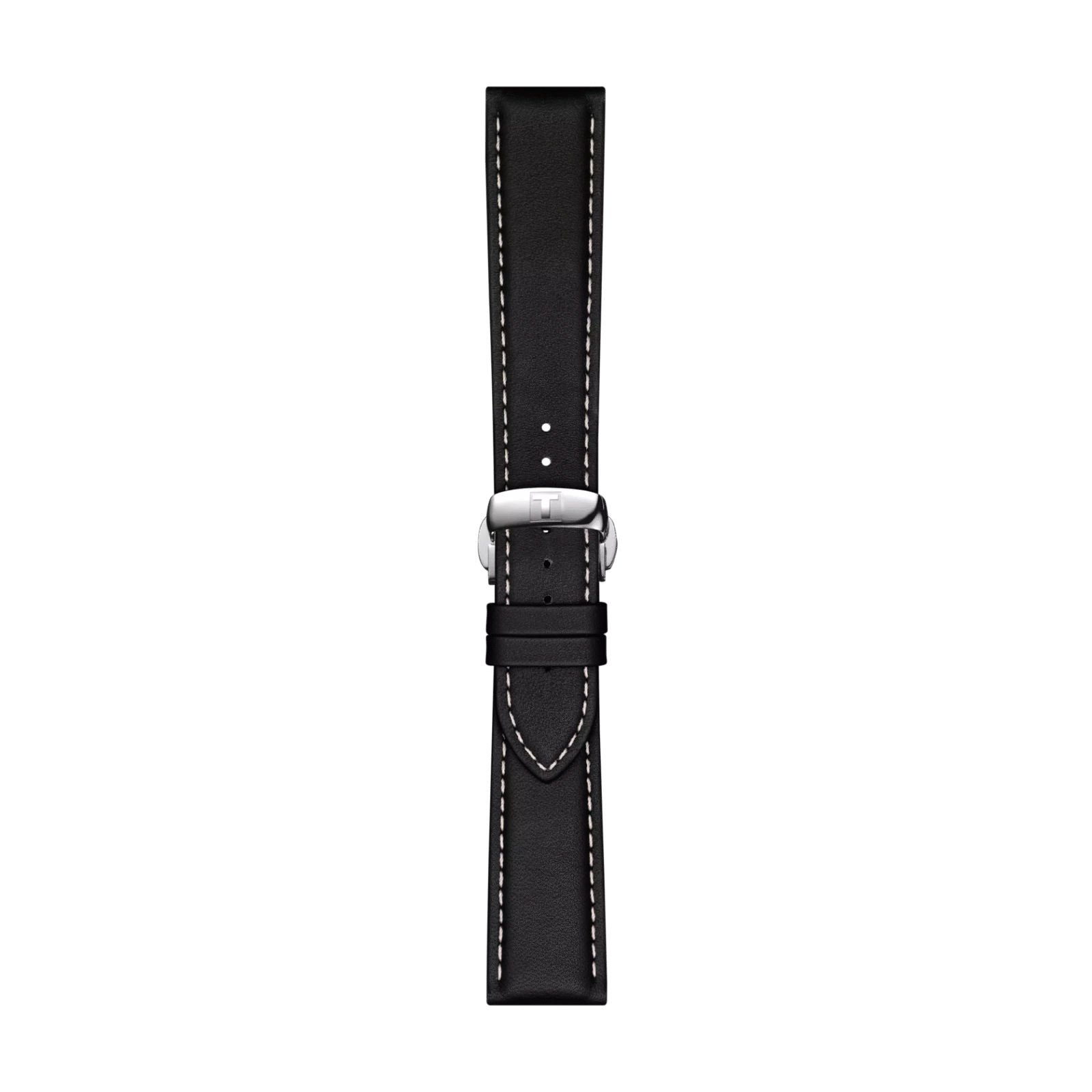 Tissot siyah deri kayış boynuz aralığı 21 mm