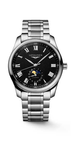 Longınes Master Collectıon Moonphase – Siyah “Barleycorn”