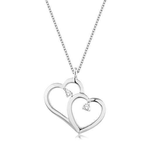 0.03 Karat Pırlanta Heart Kolye