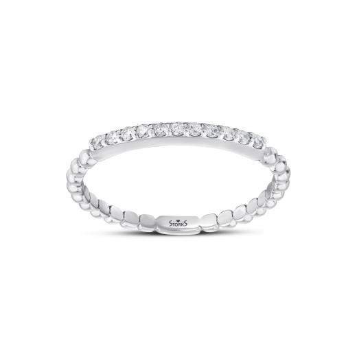 0.09 ct. Diamond Half-Round Ring