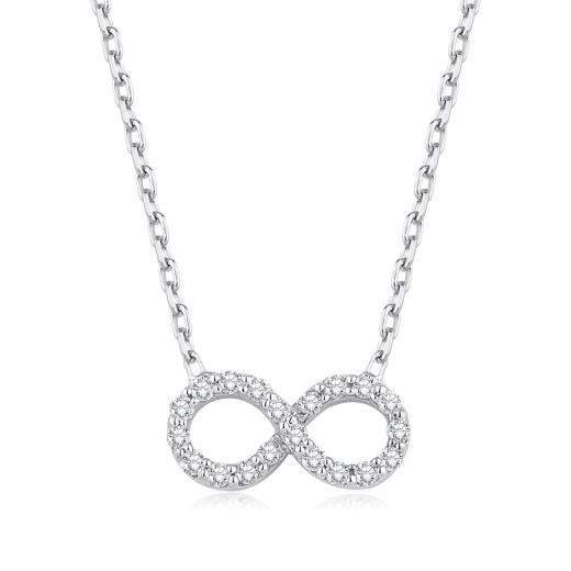 0.09 ct. Diamond Infinity Necklace
