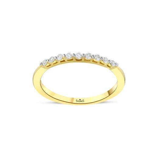 0.11 ct. Diamond Half-Round Ring