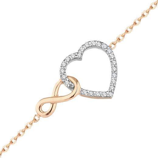 0.11 ct. Diamond Heart Bracelet