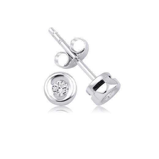 0.11 ct. Diamond Solitaire Earring