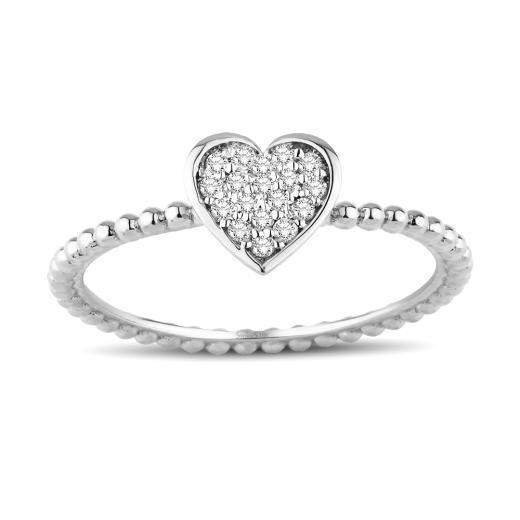 0.12 ct. Diamond Heart ring