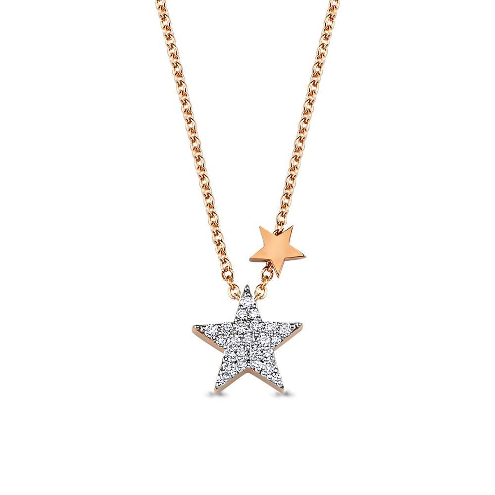 0.13 Karat Pırlanta Star Kolye