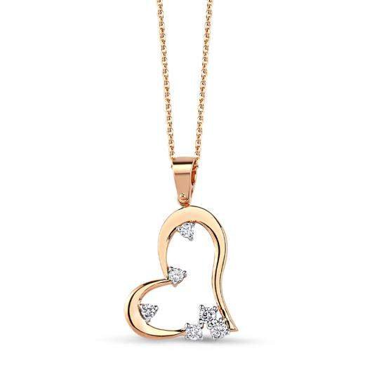 0.18 ct. Diamond Heart Necklace