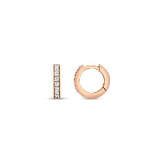 0.18 Karat Pırlanta Hoop Küpe