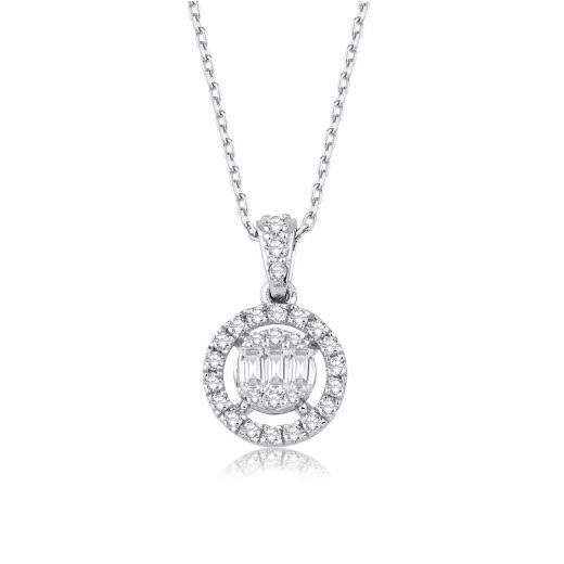 0.23 ct. Diamond Baguette Necklace