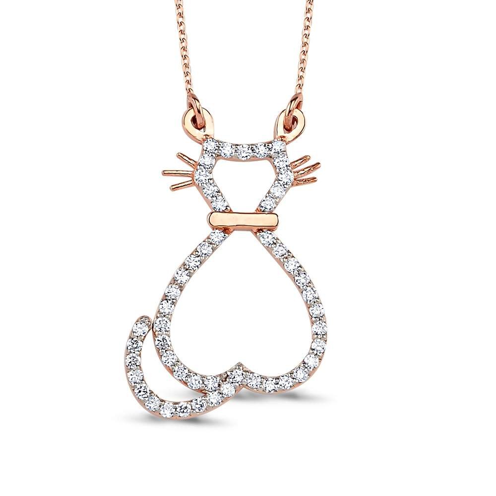 0.28 ct. Diamond Cat Necklace