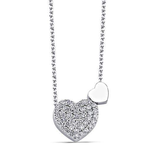 0.28 ct. Diamond Heart Necklace