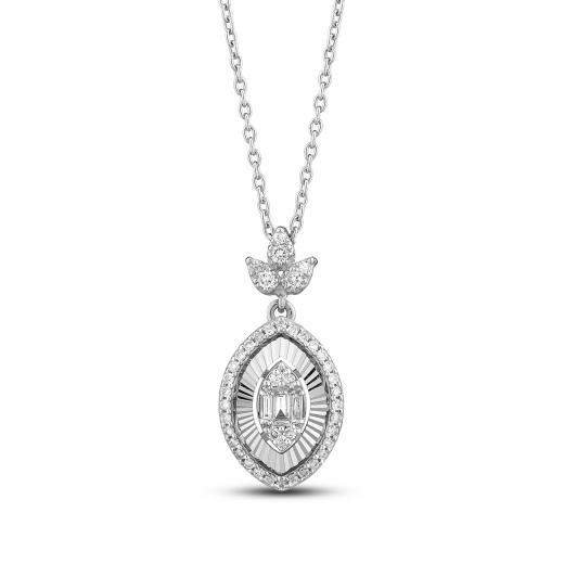 0.29 ct. Diamond Baguette Necklace