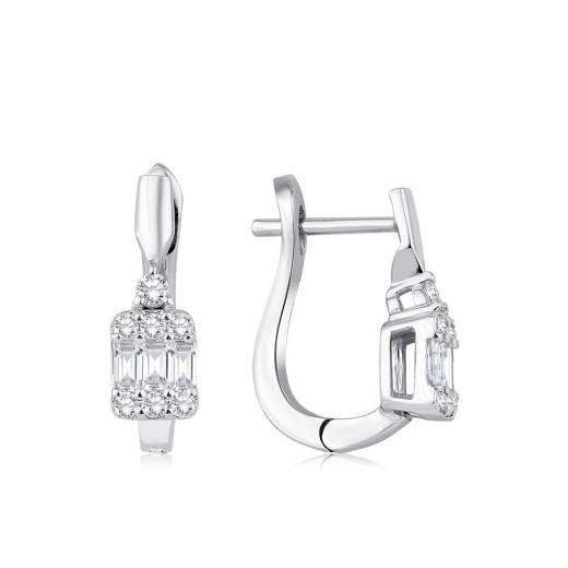 0.34 ct. Diamond Baguette Earrings