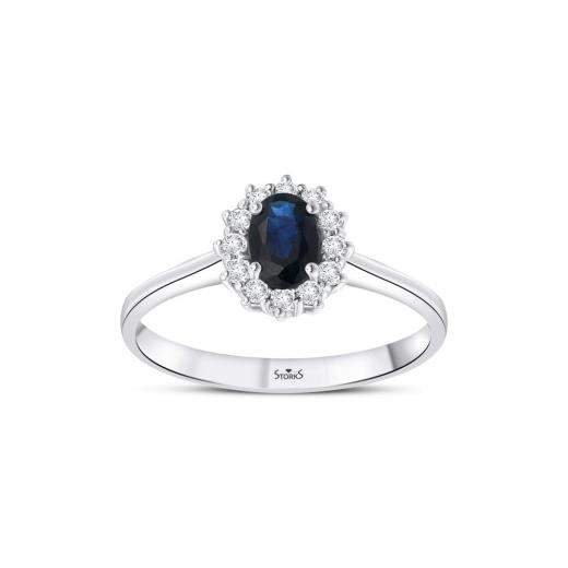 Кольцо с натуральными сапфирами и бриллиантами · 0.71 ct