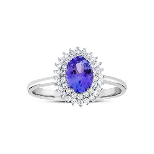 1.00 Karat Pırlanta Tanzanite Yüzük