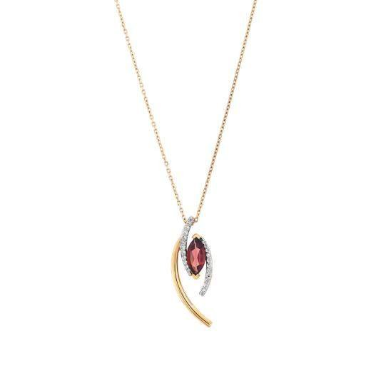 1.07 Karat Pırlanta Garnet Kolye