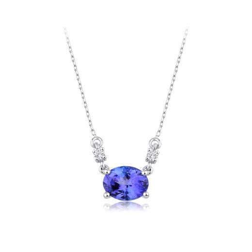 1.50 Karat Pırlanta Tanzanite Kolye