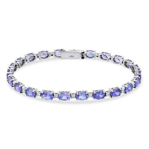 11.03 Karat Pırlanta Tanzanite Bileklik
