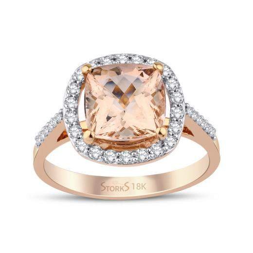 2.51 ct. Diamond Morganite Ring