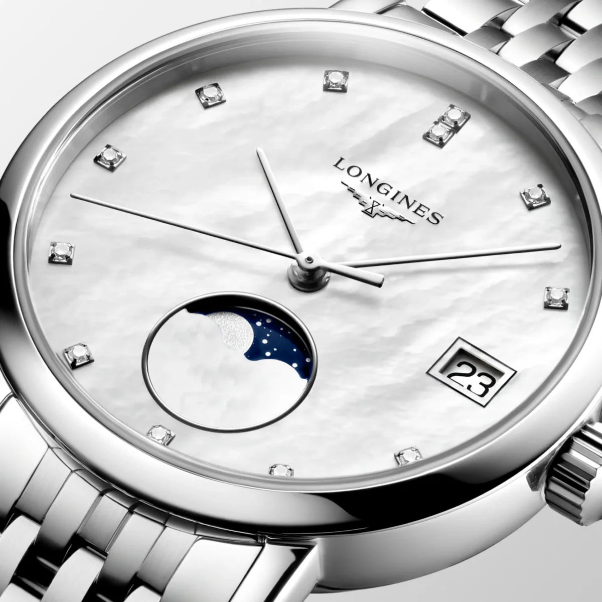 Longınes Elegant Collectıon Moonphase - Beyaz Sedef - Görsel 4