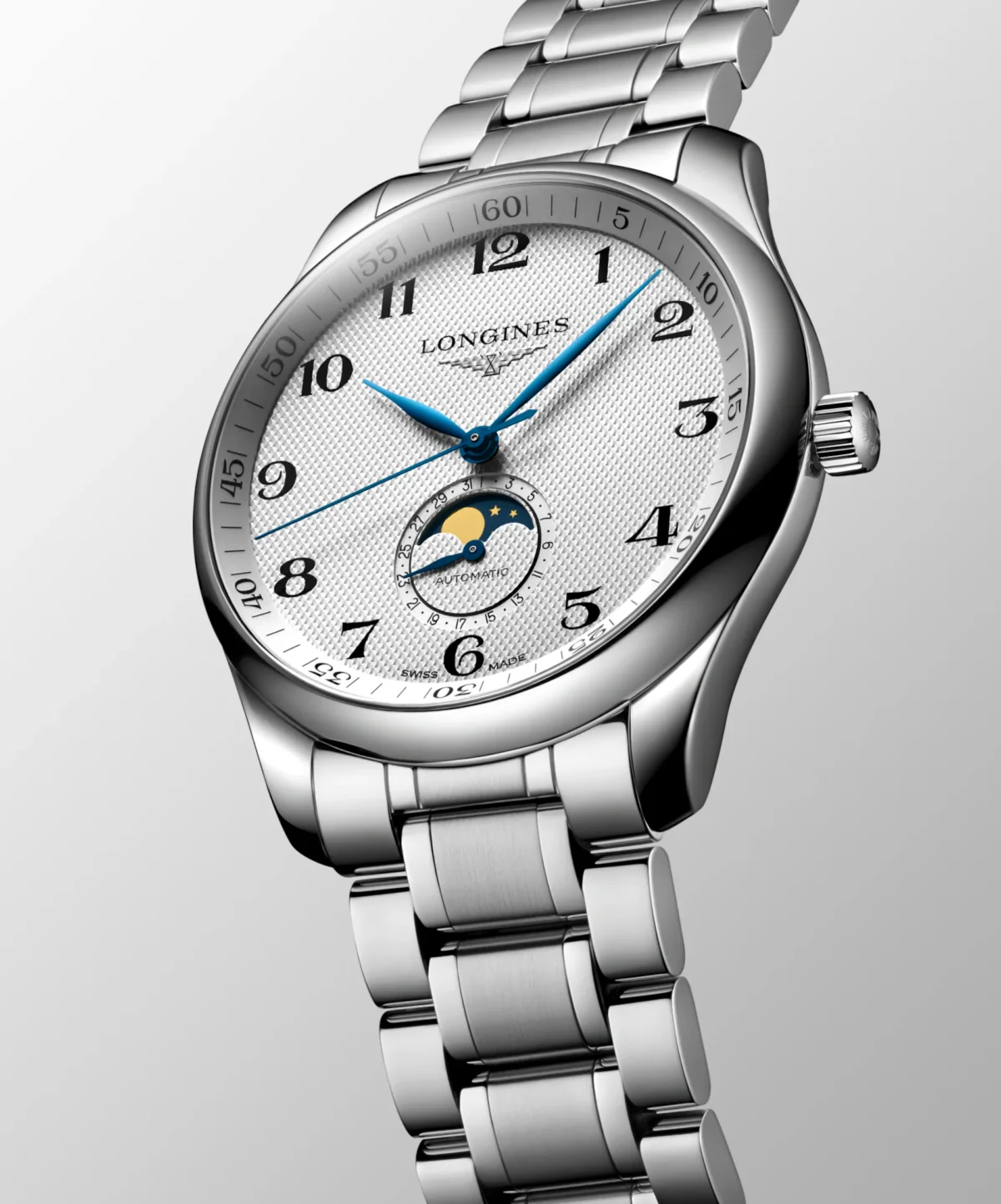 Longınes Master Collectıon Moonphase - Gümüş "Barleycorn" - Görsel 2